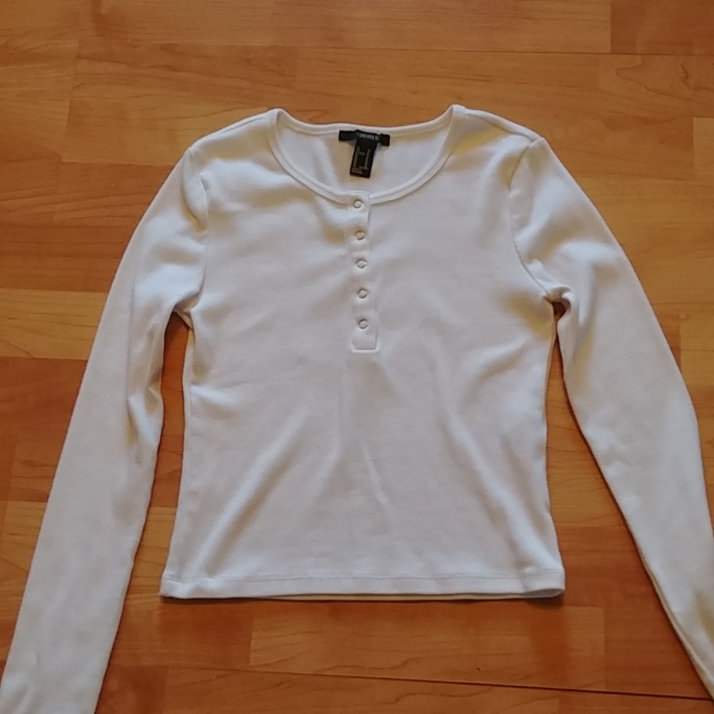 Forever 21 White long sleeve shirt.